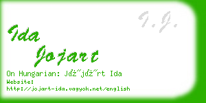 ida jojart business card